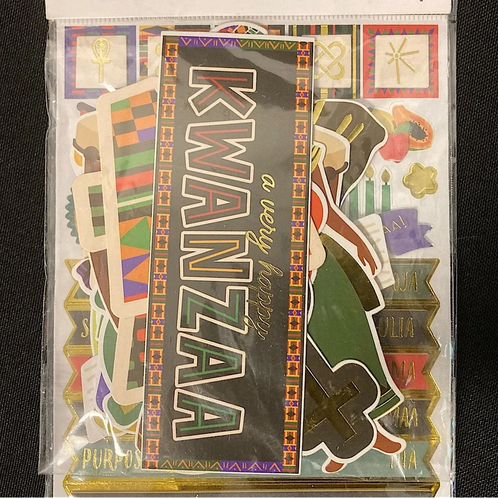 ⭐️ Recollections Kwanzaa 69 Scrapbooking Stickers Pack